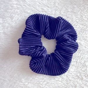 Navy Blue Applied Line Scrunchie